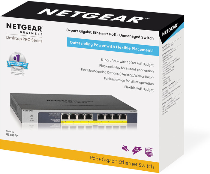 Netgear GS108PP verpackung