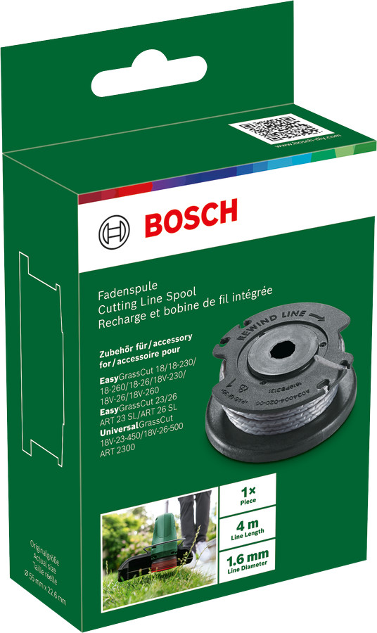 Bosch UniversalGrassCut Spule (6 m / 1,6 mm) verpackung
