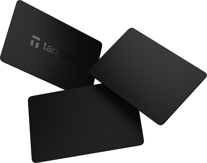 Tangem Wallet 2.0 - Secure Crypto Cold Wallet - 3 Card Set Stealth front