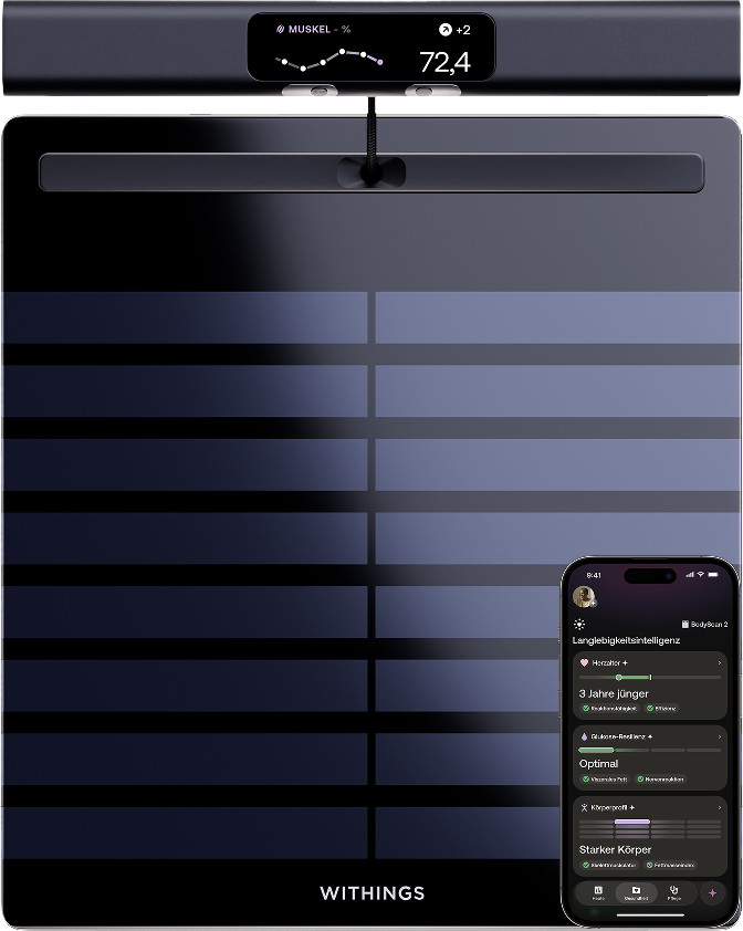Withings BodyScan 2 - Black produkt in gebrauch