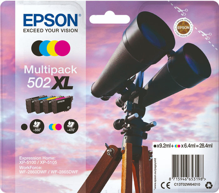 Epson 502XL Patronen Multipack vorne