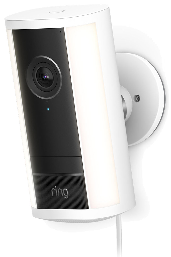 Ring Spotlight Cam Pro 2. Generation Kabelgebunden Weiß rechte seite