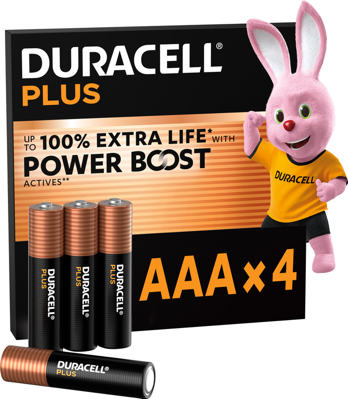 Duracell Plus AAA-Batterien 4 Stück Main Image