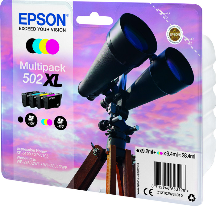 Epson 502XL Patronen Multipack vorne