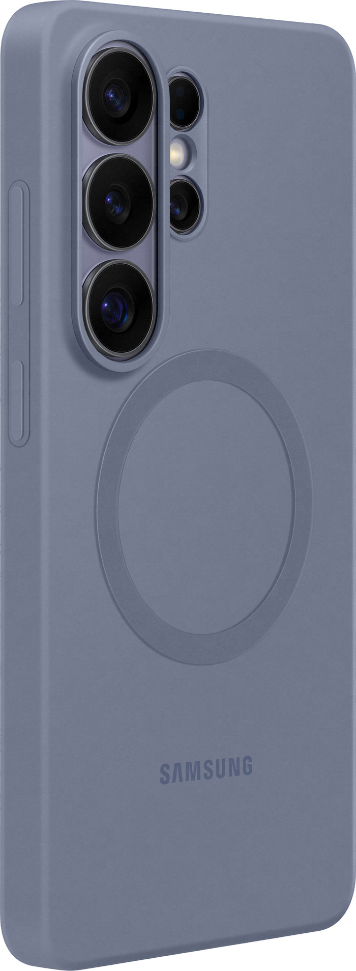 Samsung Galaxy S26 Ultra Backcover aus Silikon mit Magnet Lila rechte seite