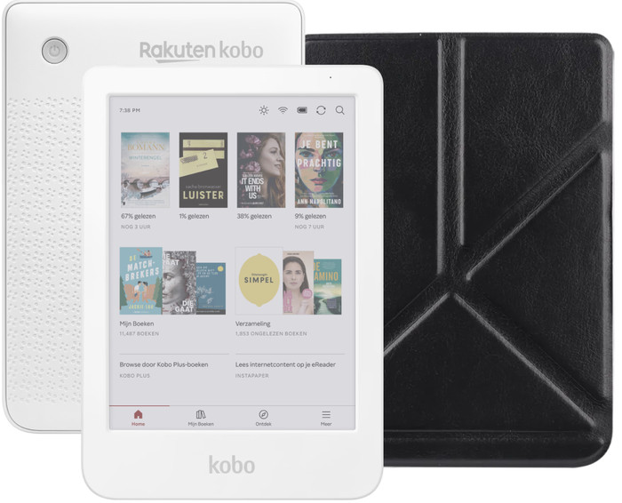 Kobo Clara Colour Weiß + BlueBuilt Book Case Schwarz Main Image