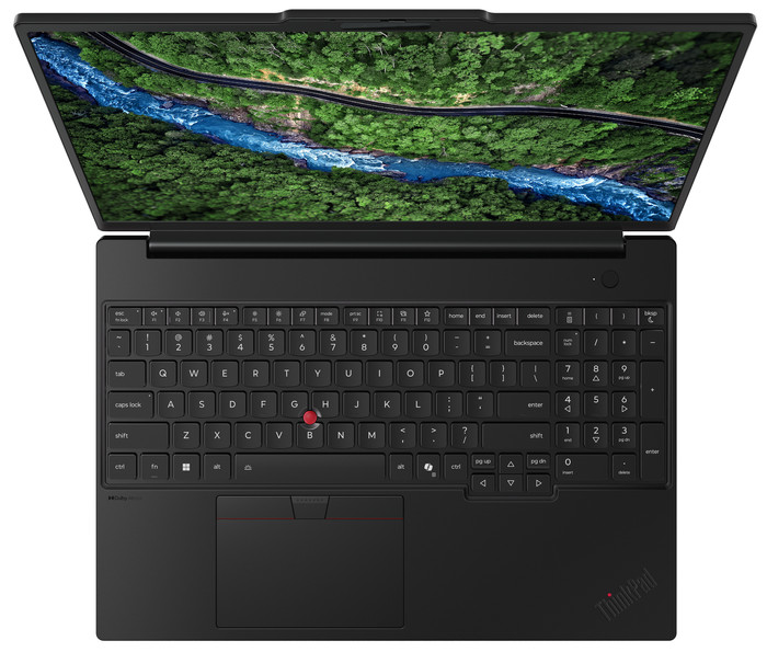 Lenovo ThinkPad P16s Gen 5 (Intel) Copilot+ PC - 21XE001BMH QWERTY top