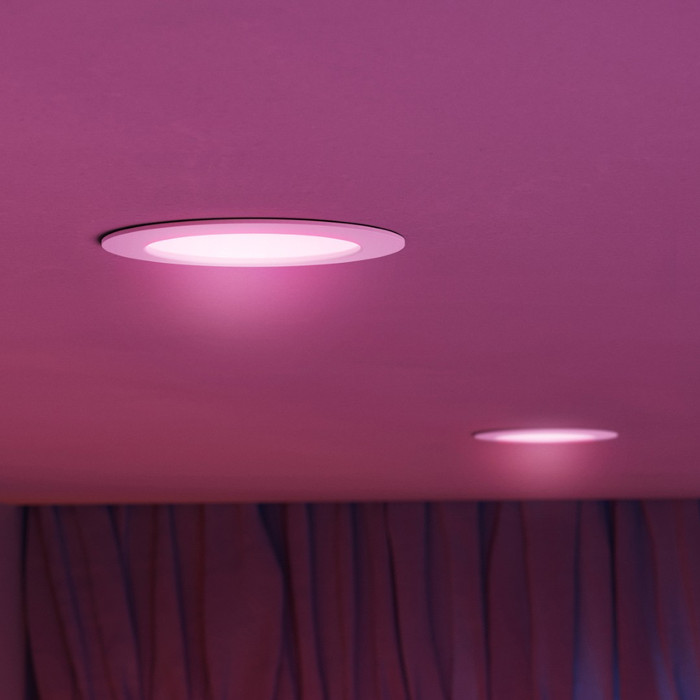 Philips Hue Recessed Spot Light Slim - White and Color 170mm - White product in use