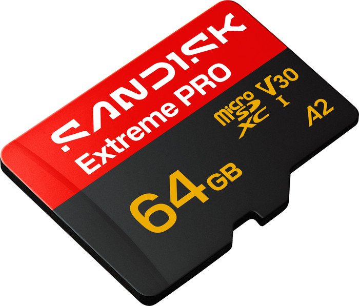 SANDISK Extreme PRO microSDXC 64GB 90 MB/s oberseite