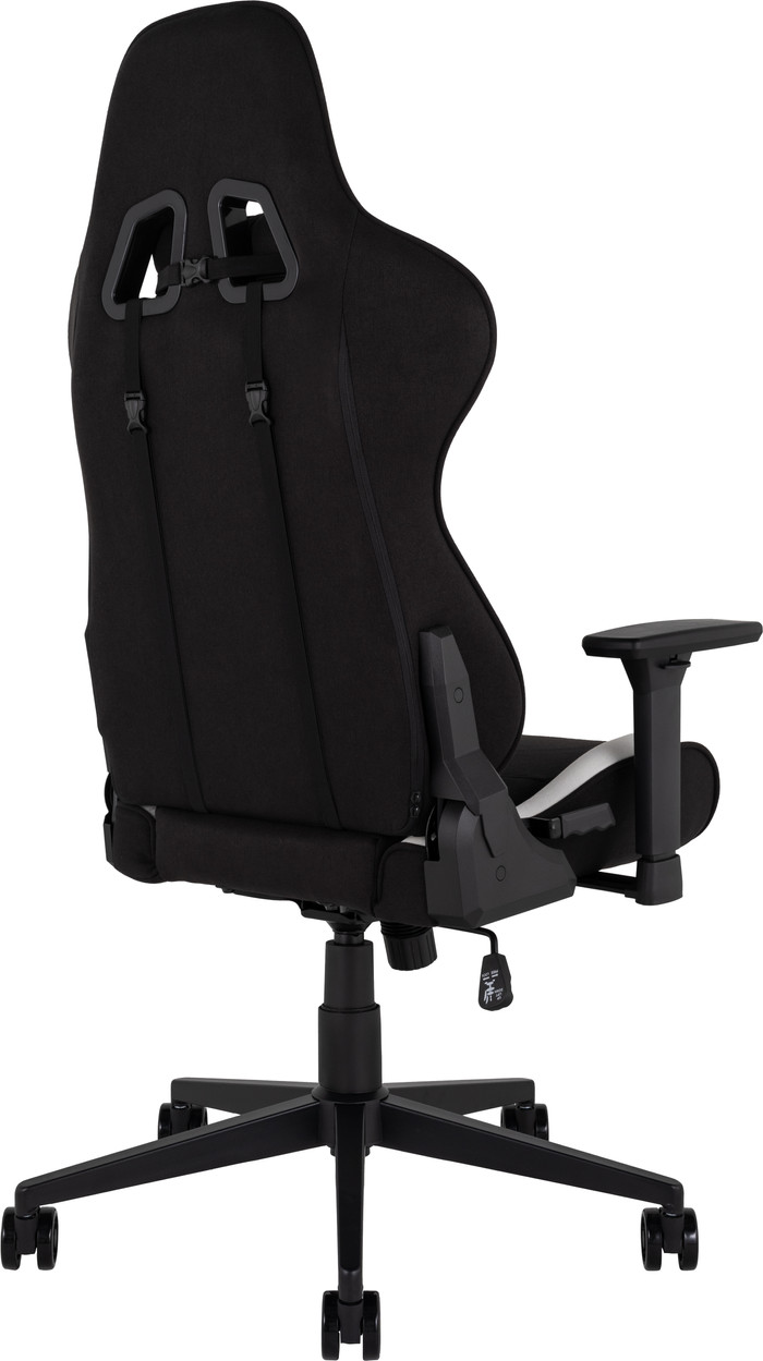 Vortech Essential Gaming Chair White + Vortech Floor Mat Black left side