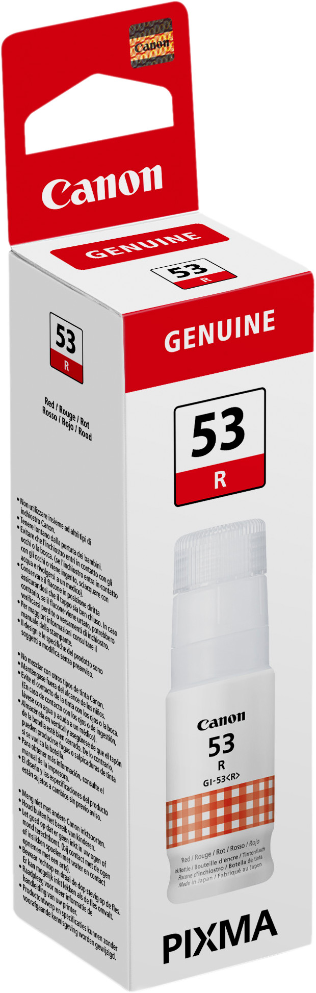 Canon GI-53 Ink Bottle Red packaging