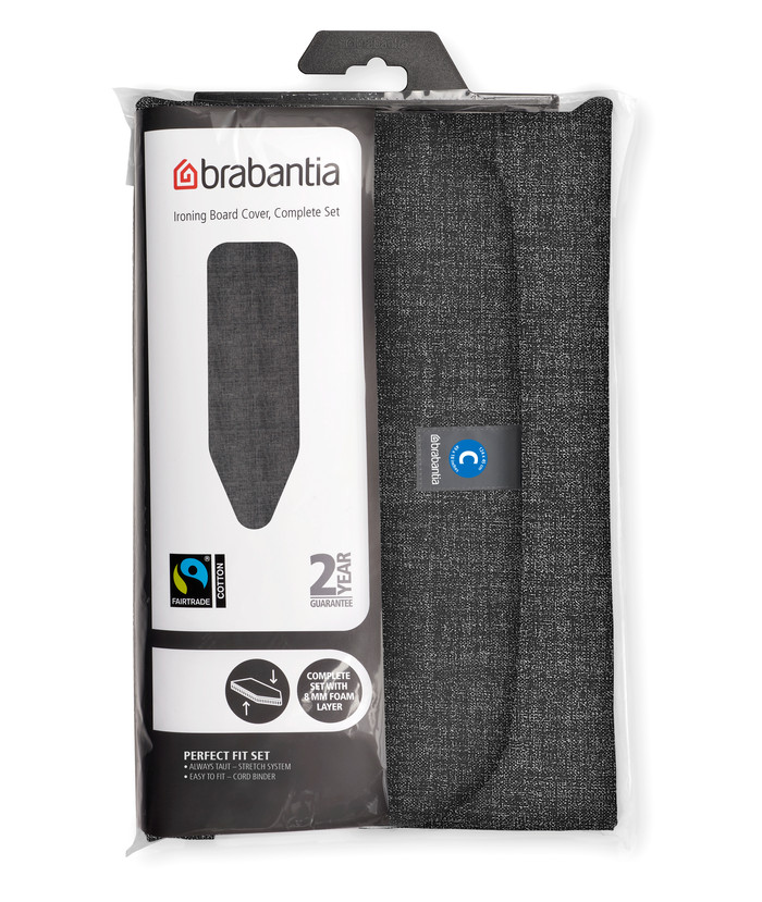 Brabantia Ironing Board Cover C, 124x45cm - Denim Black packaging