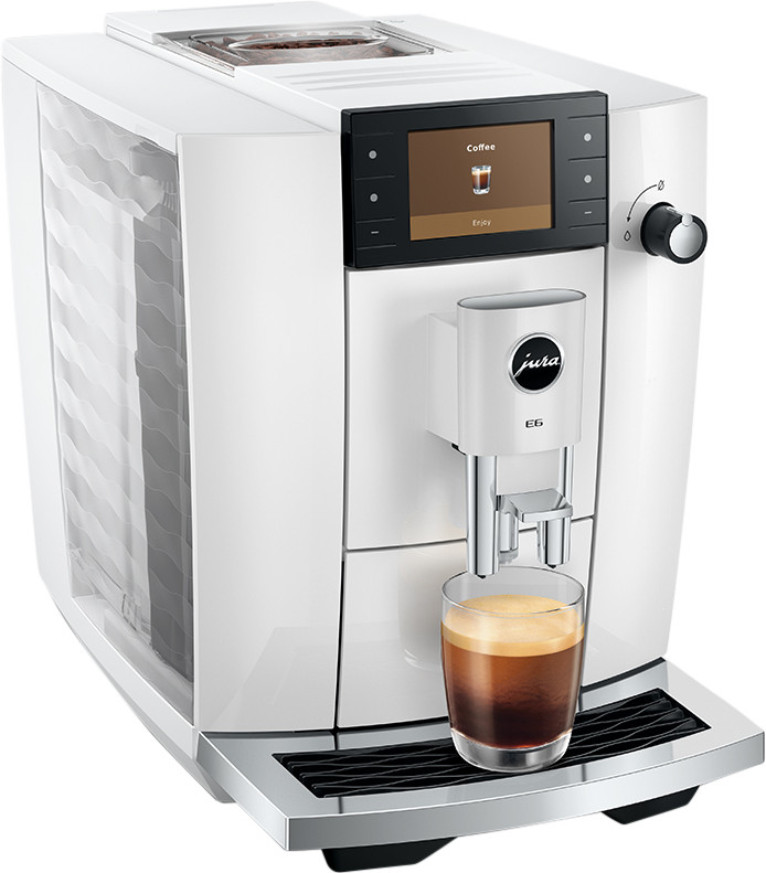 JURA E6 Piano White (ED) linke seite