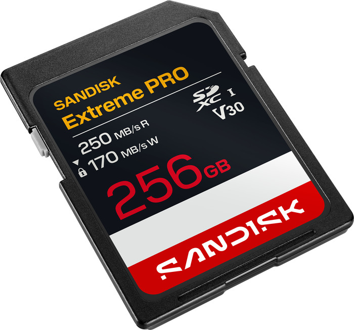 SANDISK Extreme PRO SDXC 256GB 170 MB/s vorne