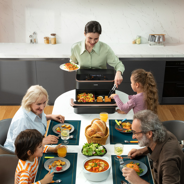 Cosori Dual Blaze Twinfry Ceramic 10 l produkt in gebrauch