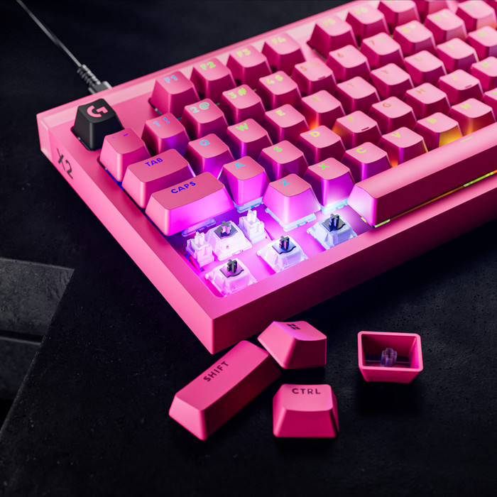 Logitech G PRO X2 RAPID TKL Gaming-Tastatur Rosa Qwertz detail