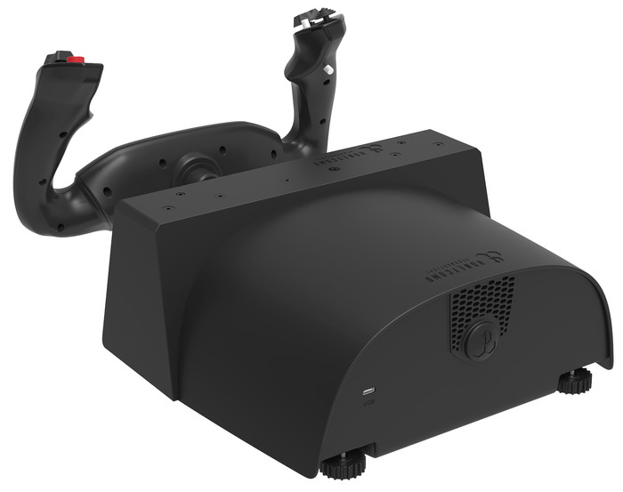 Honeycomb Alpha Flight Controls Lite Yoke und Switch Panel PC und Mac rückseite