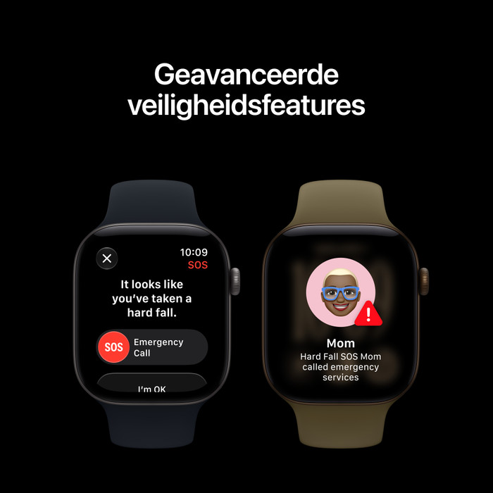 Apple Watch Series 12 Cellular 46 mm Schwarz Sportarmband S/M produkt in gebrauch
