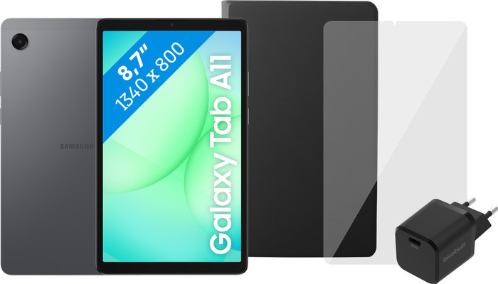Samsung Galaxy Tab A11 8,7 Zoll 128GB Wi-Fi + 4G Grau + Komplettes Zubehörset Main Image