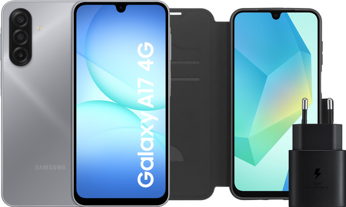 Samsung Galaxy A17 128GB Gray 4G + Accessory Pack Main Image