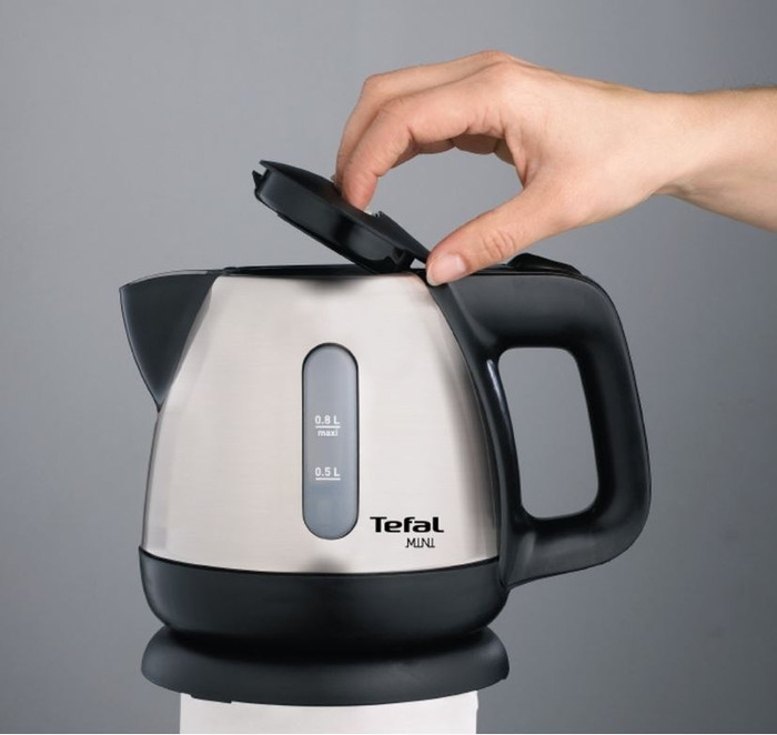 Tefal Mini BI8125 Stainless Steel 0.8L product in use