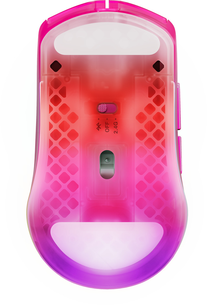 SteelSeries Aerox 3 Gen 2 Kabellose Gaming-Maus Magenta unten