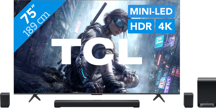 TCL QD Mini LED 75" T8D (2026) + TCL S65K Main Image