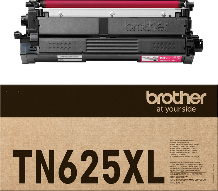 Brother TN-625 XL Toner Magenta verpackung