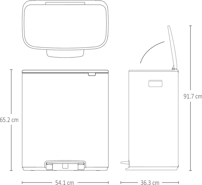 Brabantia Bo Treteimer 2 x 30 Liter Soft Grey visueller lieferant