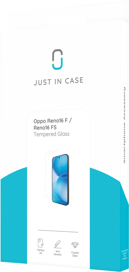 Just in Case OPPO Reno16 FS Panzerglas verpackung