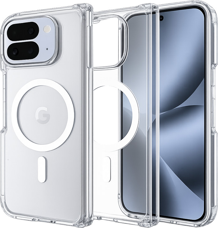 Just in Case Google Pixel 11 Pro Fold Backcover mit Magnet Transparent innen