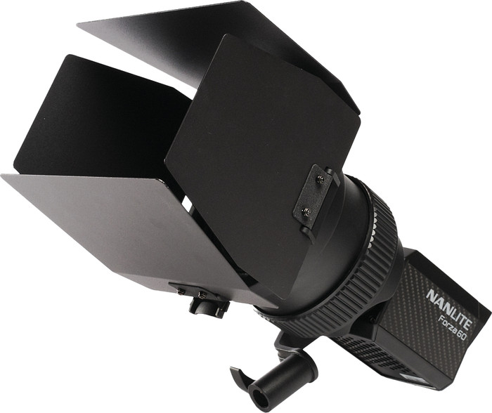Nanlite FL-11 Fresnel Lens with Barndoors (FM mount) right side