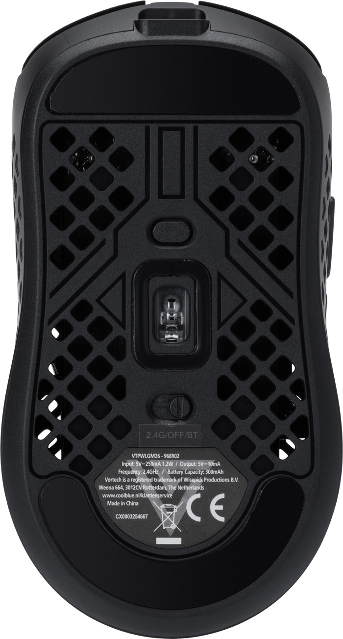 Vortech Prestige Kabellose Gaming-Maus Schwarz unten