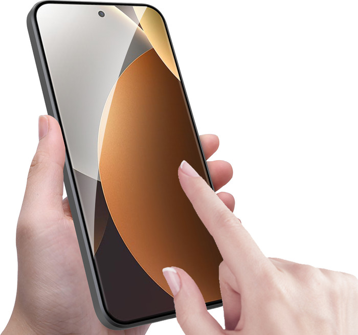Just In Case Tempered Glass Xiaomi Redmi Note 15 Pro+ 5G Panzerglas produkt in gebrauch