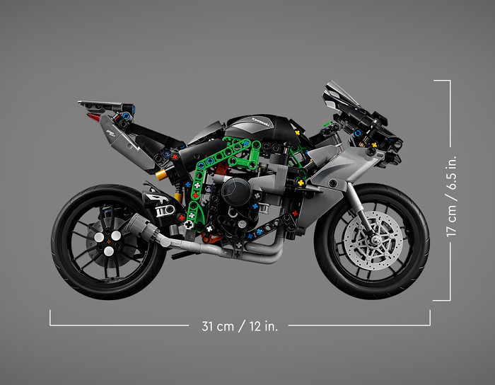 LEGO Technic Kawasaki Ninja H2R Motorcycle 42170 detail