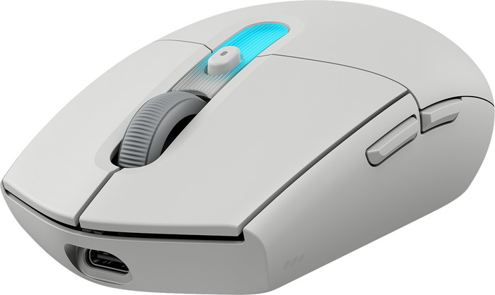 Logitech G305 X SUPERLIGHT Wireless Gaming Mouse White left side