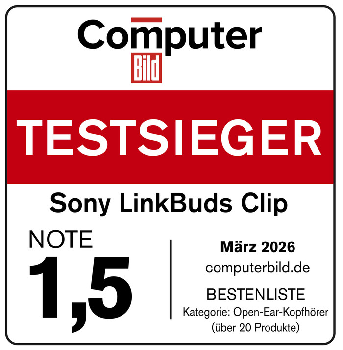 Sony Linkbuds Clip Grün produkt in gebrauch