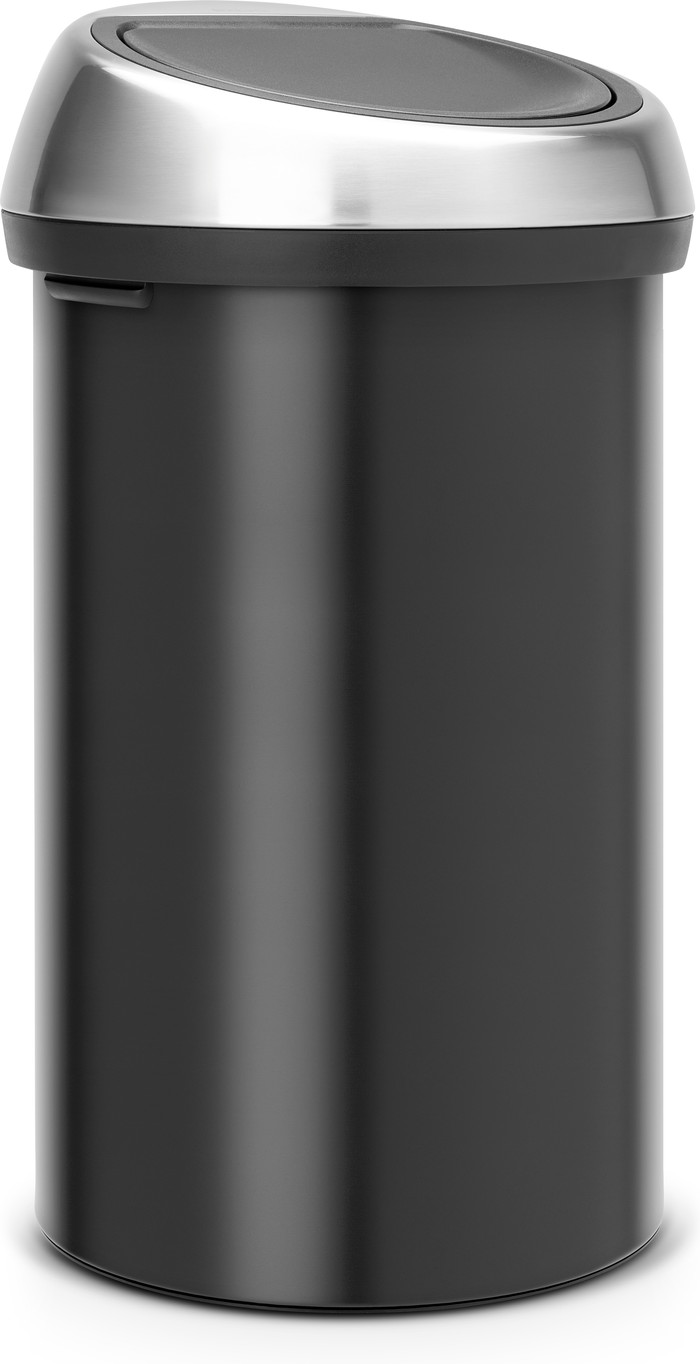 Brabantia Touch Bin 60L Matte Black Fingerprint-Proof + Trash Bags (120 units) back