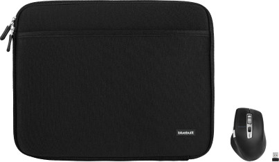 BlueBuilt Laptophülle Breite 31 cm 13 Zoll M Schwarz + Maximus Maus Main Image
