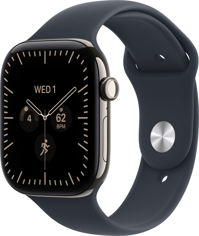 Apple Watch Series 12 Cellular 46 mm Titan Natur Sportarmband S/M Main Image