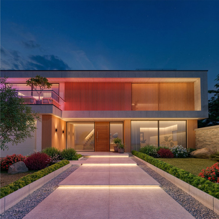 Philips Hue Omniglow LED strip Outdoor 10 meters product in use