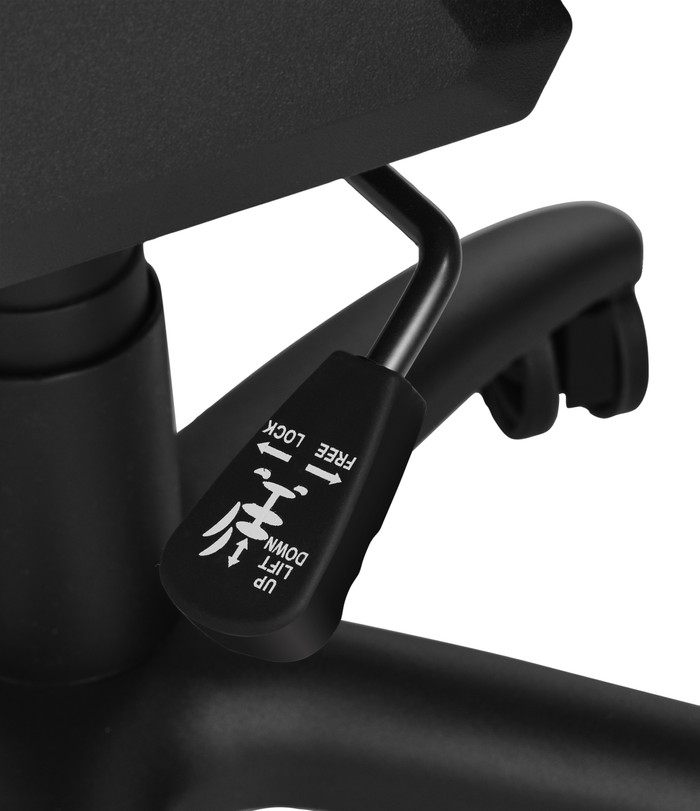 Vortech Pro Gaming-Stuhl Schwarz + Bodenschutzmatte detail