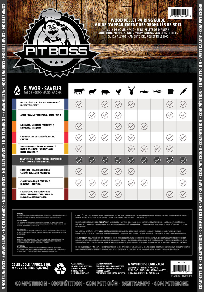 Pit Boss Competition Blend rückseite
