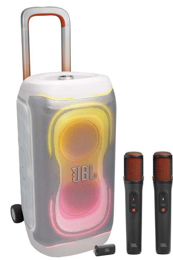 JBL Partybox 330 White + JBL Easysing Mics Main Image