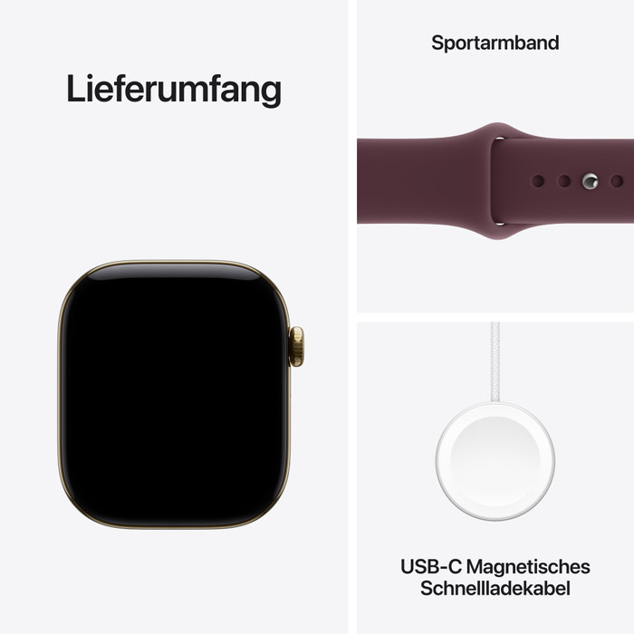 Apple Watch Series 12 Cellular 46 mm Titan Gold Sportarmband M/L visueller lieferant