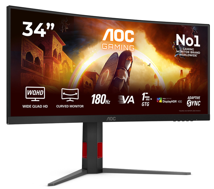 AOC AGON CU34G4CAP Curved vorne
