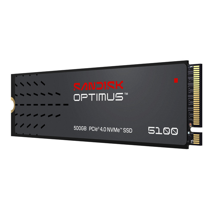 SANDISK Optimus 5100 500GB NVMe-SSD linke seite