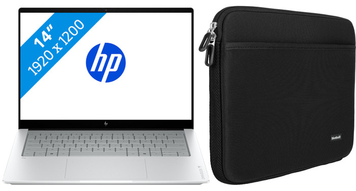 HP 14" OmniBook X Laptop Next Gen AI 14-ka0053ng + BlueBuilt Laptophülle 14" Main Image