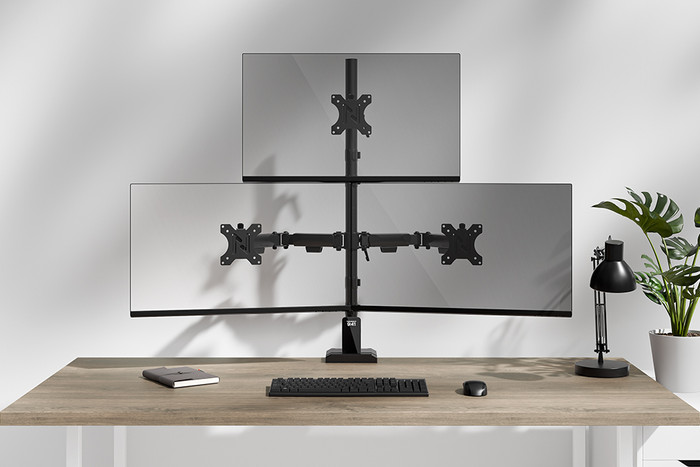 Neomounts NERO DS60-600BL2-1 Monitorhalterung Schwarz visueller lieferant