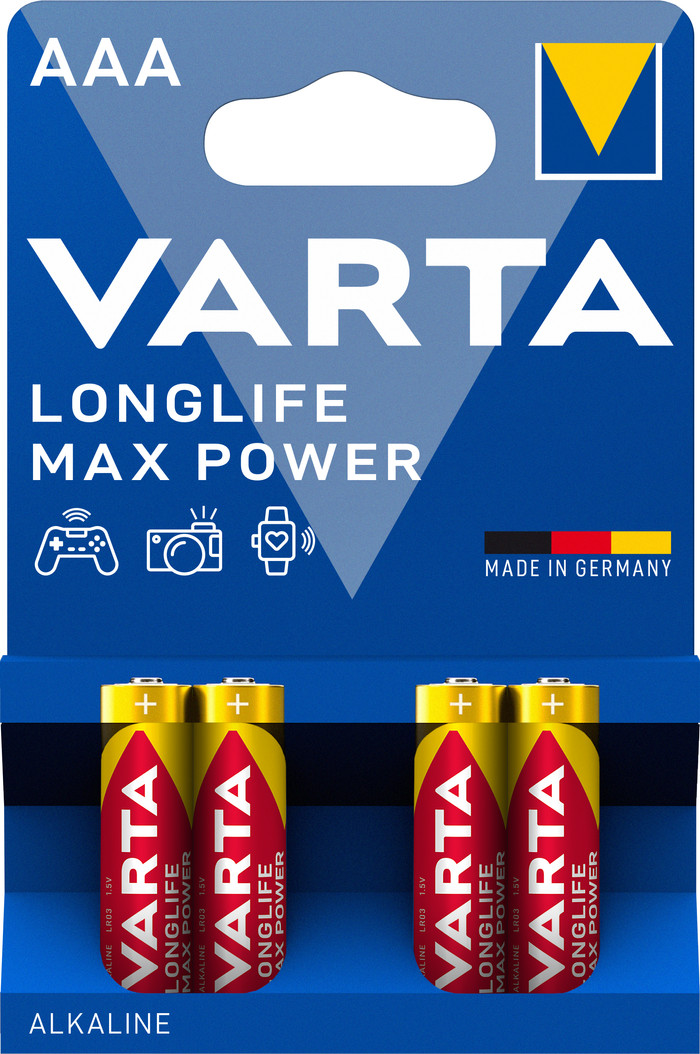 VARTA Longlife Max Power AAA Blister 4 Units Main Image